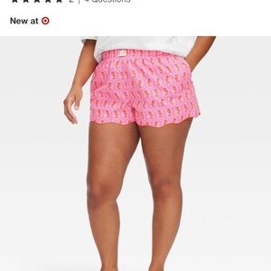 Roller Rabbit Pink Paisley Athletic Lounge Shorts